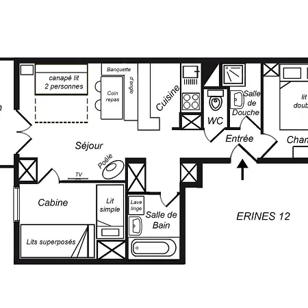 3 Pieces Avec Balcon Sud, Cheminee Et Wi-fi Gratuit, A Deux Pas Des Pistes - Fr-1-182-57 *